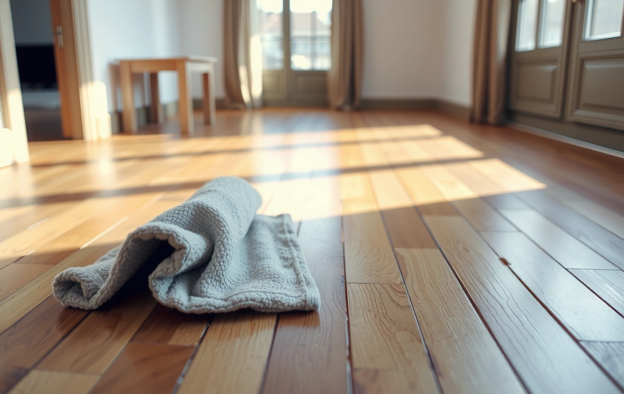 Detail of Parisian herringbone parquet flooring
